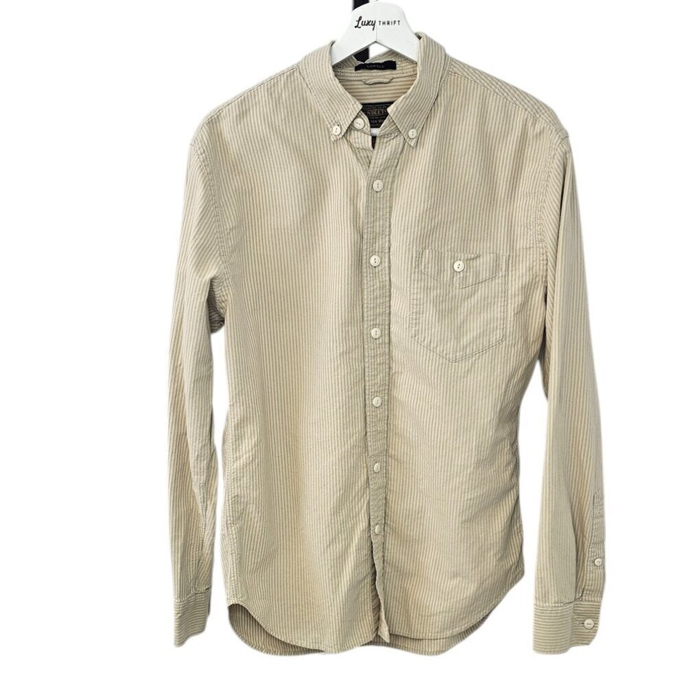 Pendleton Mens Lowell Button Down Shirt, Striped, Cotton, Size Medium
